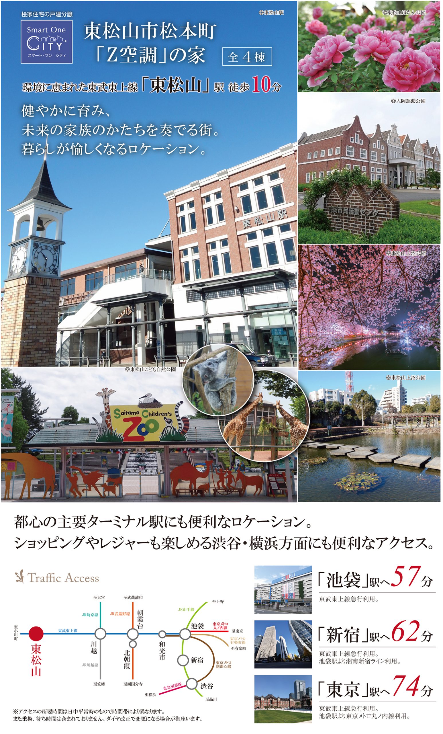 埼玉の、ど真ん中にある東松山市　古くは武州松山城の城下町です。